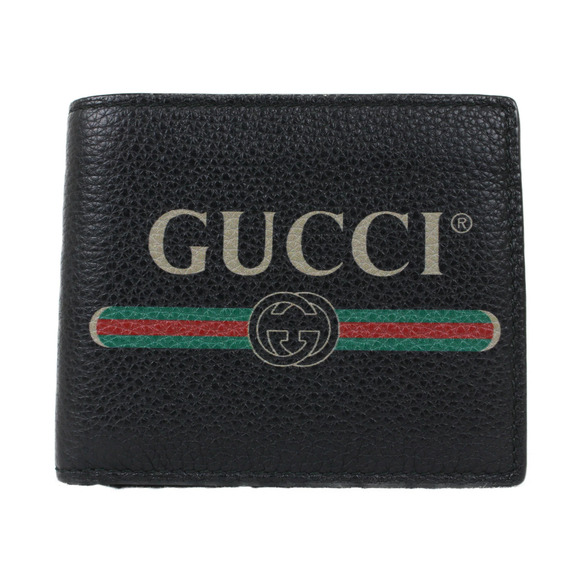 Gucci Handbags - GUCCI Leather Wallet Bi fold Sherry Black